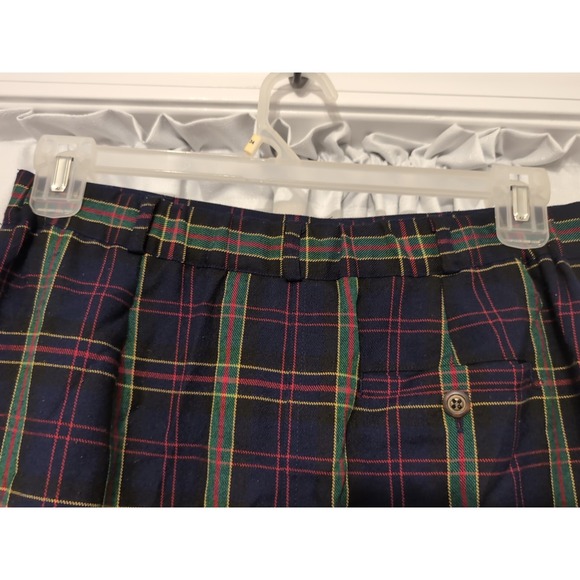 VTG Susan Bristol Plaid Maxi Skirt Sz 14 Navy Green 90s Academia Tartan Heritage - Picture 7 of 10